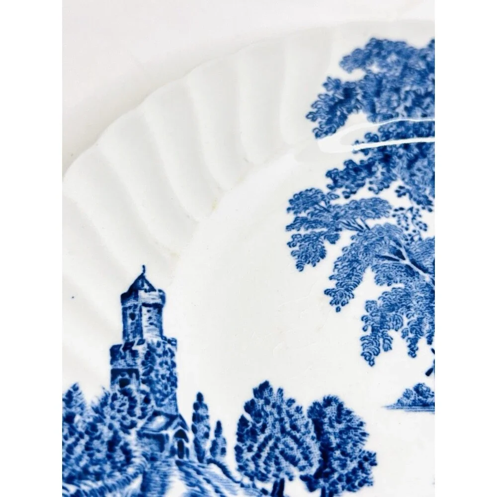 Swinnertons The Ferry Blue Transferware Bread Plate 6” England - Picture 5 of 9